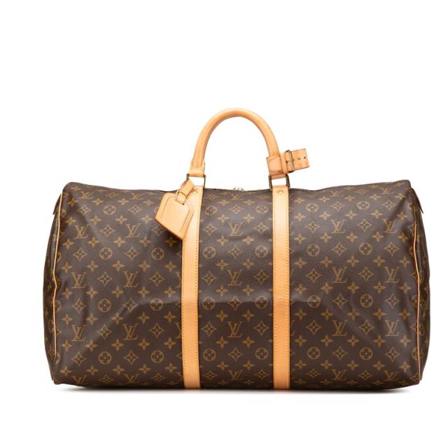 ルイ ヴィトン モノグラム キーポル55 ボストンバッグ トラベルバッグ 旅行用バッグ M41424 ブラウン PVC LOUIS VUITTON 【中古】