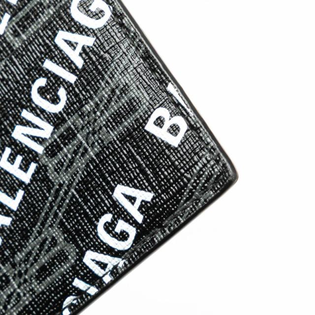 バレンシアガ ロゴタイプ 歌留多入れもの 通行手形入れもの 594309 黒いこと 白いこと PVC メンズ BALENCIAGA 【中古】