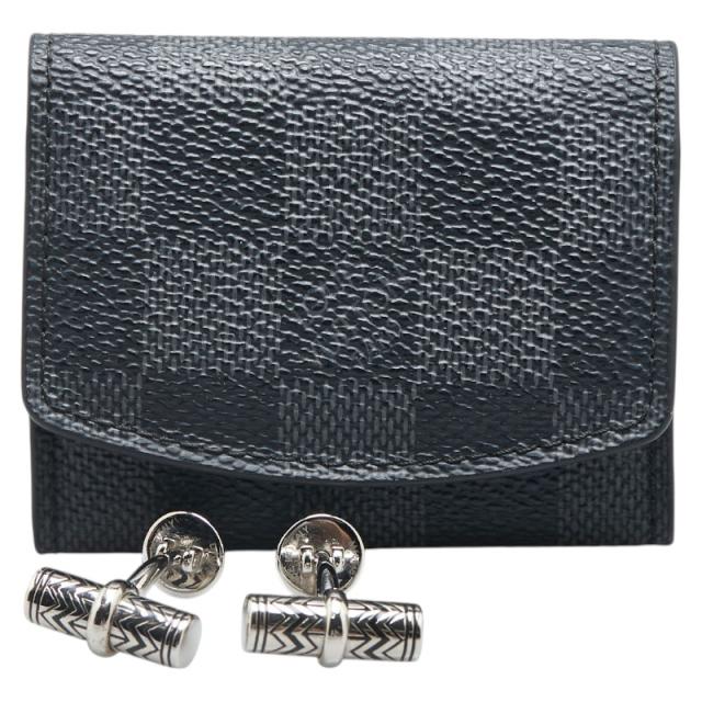 ルイ ヴィトン ダミエ グラフィット カフスリンクス カフス M66948