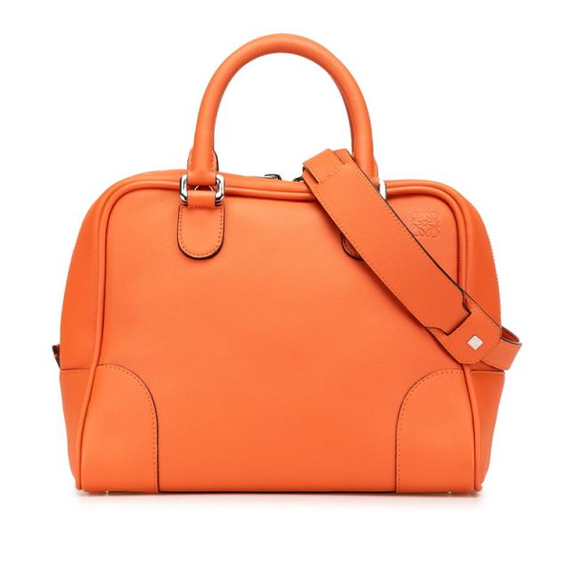 ロエベ アマソナ ハンドバッグ ショルダーバッグ 2WAY オレンジ レザー レディース LOEWE 【中古】