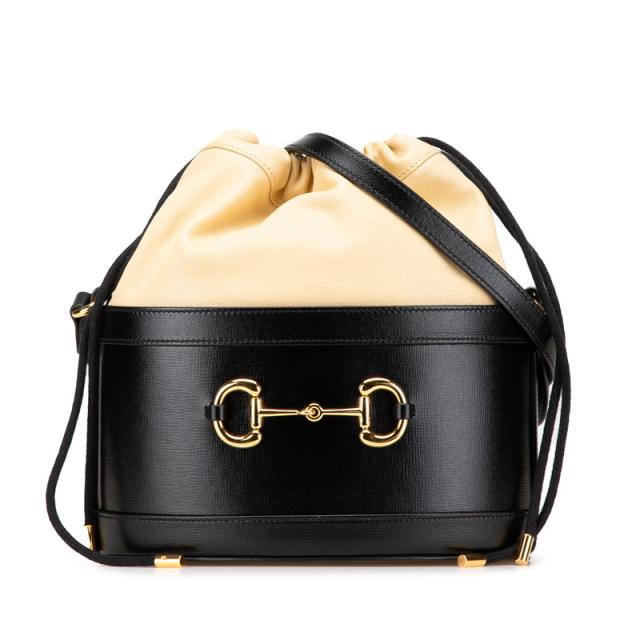 グッチ ホースビット ショルダーバッグ 602118 ブラック レザー