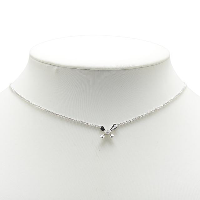 モーブッサン レディース ネックレス ペンダント シェル ダイヤモンド WG MAUBOUSSIN モーブッサン ネックレス 18金 K18ホワイトゴールド