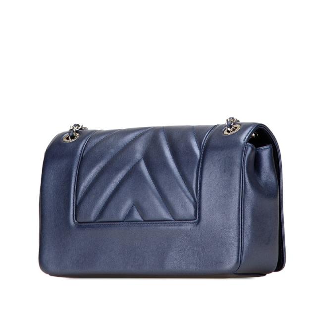 シャネルラムスキンVステッチココマークダブルフラップ 極美品 CHANEL シャネル ココマーク Vステッチ ラムスキン