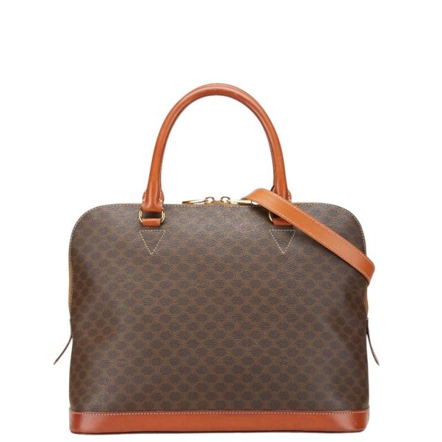 美品✨CELINE トートバッグ　マカダム　PVC ブラウン　A4 自立 美品✨CELINE トートバッグ マカダム PVC ブラウン A4 自立 セリーヌ