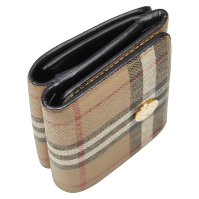 Burberry 二つ折り財布 ブラック/ベージュ バーバリー 二つ折り財布