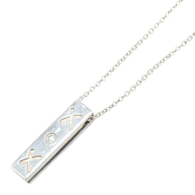 ティファニー キス バー 1Pダイヤ ネックレス SV925 シルバー レディース TIFFANY&amp;Co. 【中古】