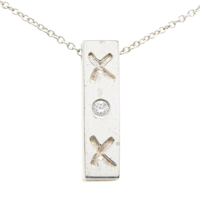 ティファニー キス バー 1Pダイヤ ネックレス SV925 シルバー レディース TIFFANY&amp;Co. 【中古】_1