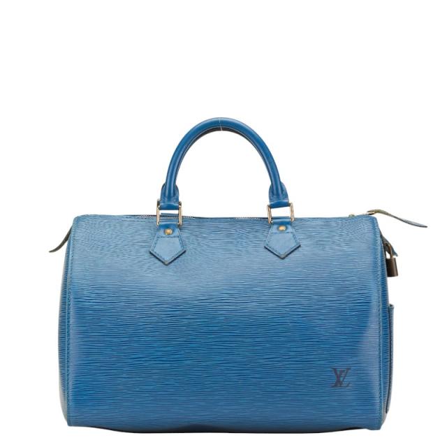 ルイヴィトン エピ スピーディー30 レザー トレドブルー 青