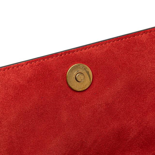 ディオール スター 星 チェーンウォレット ショルダーバッグ レッド ゴールド レザー レディース Dior 【中古】_5