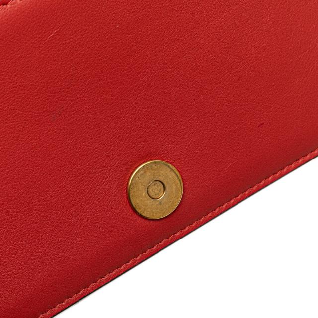 ディオール スター 星 チェーンウォレット ショルダーバッグ レッド ゴールド レザー レディース Dior 【中古】_6