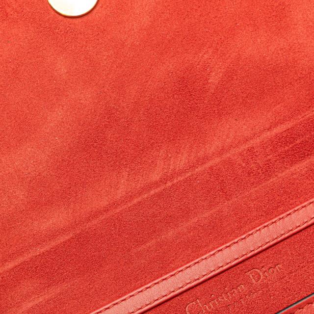 ディオール スター 星 チェーンウォレット ショルダーバッグ レッド ゴールド レザー レディース Dior 【中古】_7