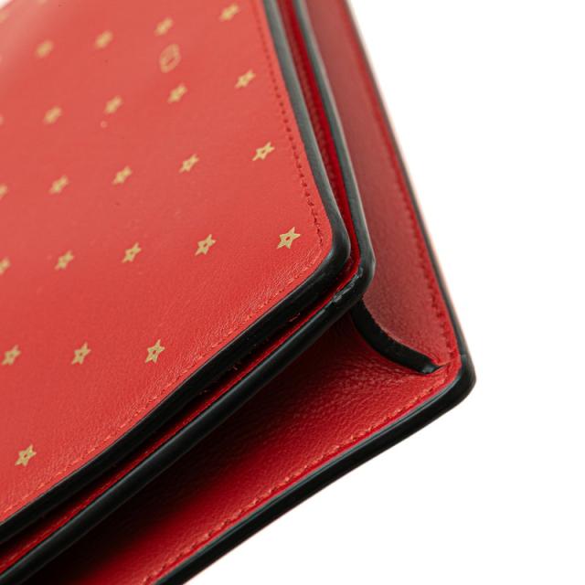 ディオール スター 星 チェーンウォレット ショルダーバッグ レッド