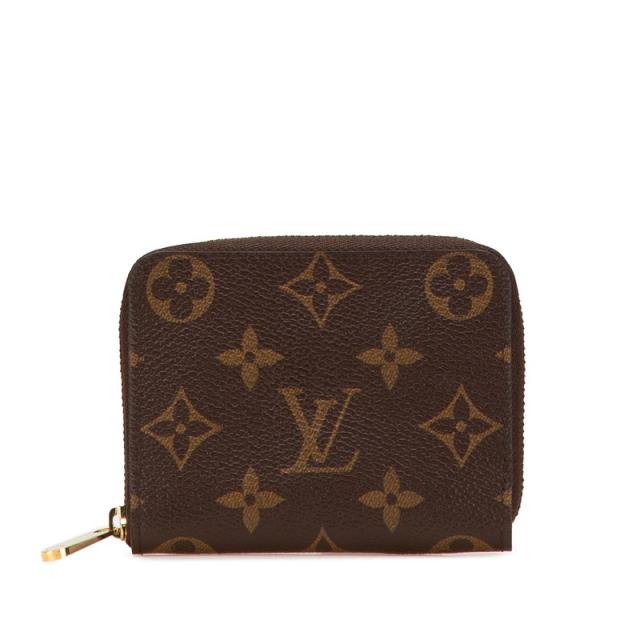 ルイ ヴィトン モノグラム ジッピー パース ケース 小銭入れ M60067 ブラウン PVC レザー LOUIS VUITTON 【中古】
