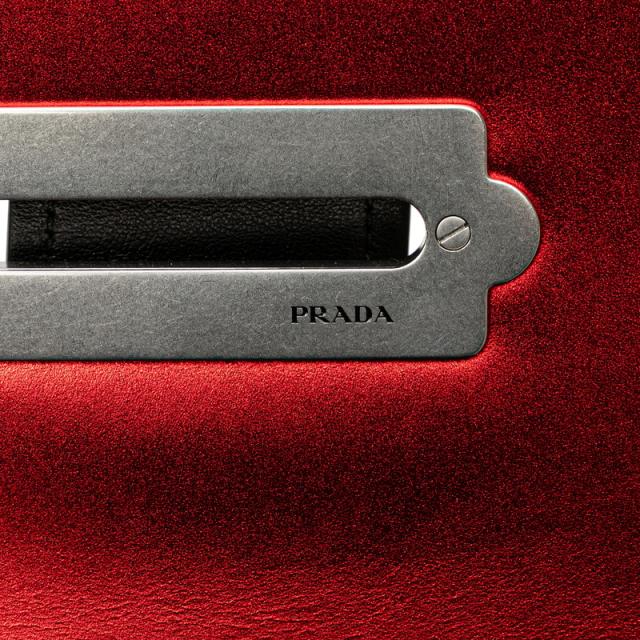 プラダ カイエ 斜め掛け チェーン ショルダーバッグ 1BD045 レッド