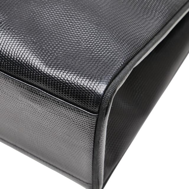 サルヴァトーレフェラガモ ヴァラリボン 型押し トートバッグ ワンショルダーバッグ AU-21/25 30 ブラック Salvatore Ferragamo 【中古】