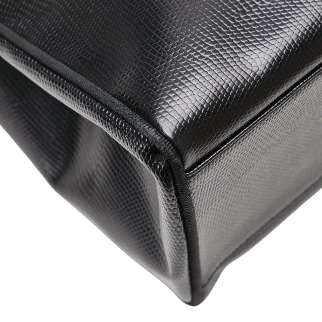 サルヴァトーレフェラガモ ヴァラリボン 型押し トートバッグ ワンショルダーバッグ AU-21/25 30 ブラック Salvatore Ferragamo 【中古】