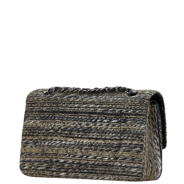 シャネル マトラッセ ココマーク ダブルフラップ チェーン ショルダーバッグ ハンドバッグ ブラック マルチカラー CHANEL 【中古】_1