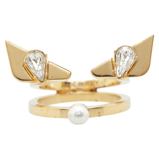 フェンディ　リング　モンスター　バグズアイ　指輪　ゴールド　S 約19号 フェンディ リング モンスター バグズアイ 指輪 ゴールド S 約19号