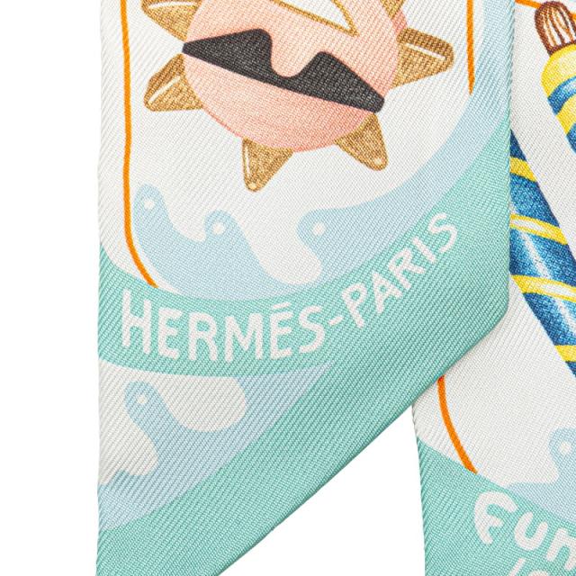 新品タグ付き　エルメス　ツイリー　ファニーアイスクリーム Twilly 《ファニー・アイスクリーム》 - ブラック | Hermès - エルメス