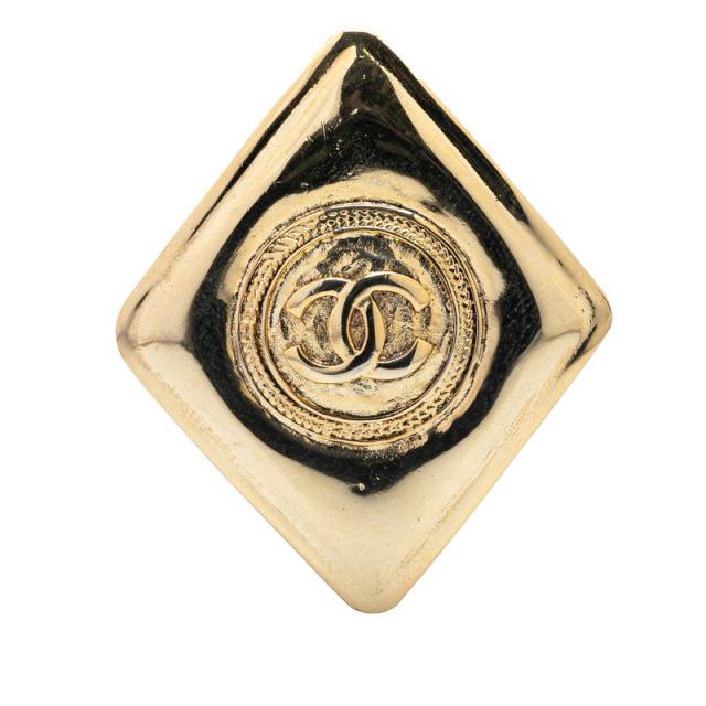 シャネル ヴィンテージ ココマーク ひし形 ブローチ ゴールド メッキ レディース CHANEL 【中古】