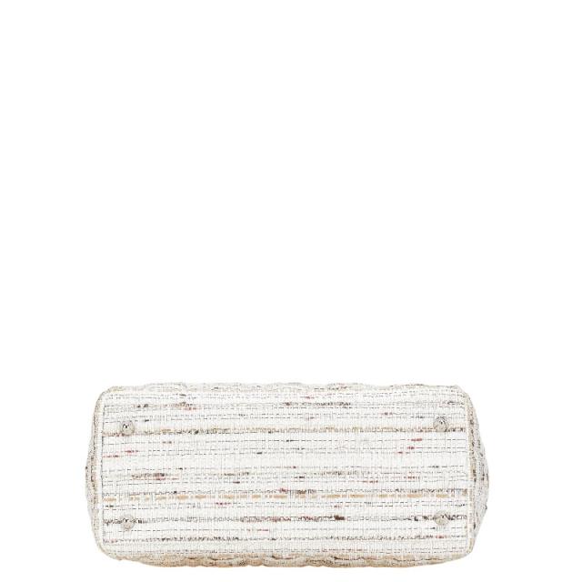 ディオール レディディオール カナ—ジュ ツイード ハンドバッグ ホワイト マルチカラー キャンバス レザー レディース Dior 【中古】_2