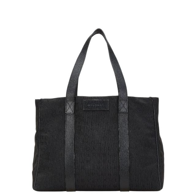 ブルガリ ロゴマニア ハンドバッグ トートバッグ ブラック キャンバス