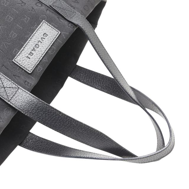 ブルガリ ロゴマニア ハンドバッグ トートバッグ ブラック キャンバス