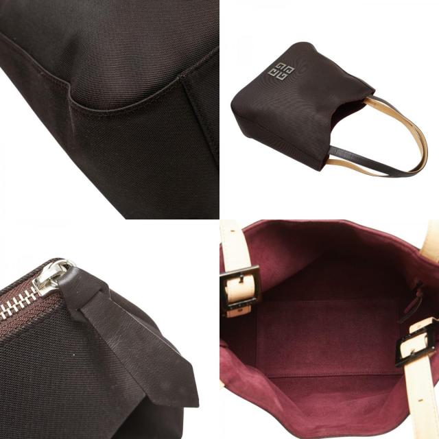 ジバンシー ハンドバッグ トートバッグ ブラウン ナイロン レザー