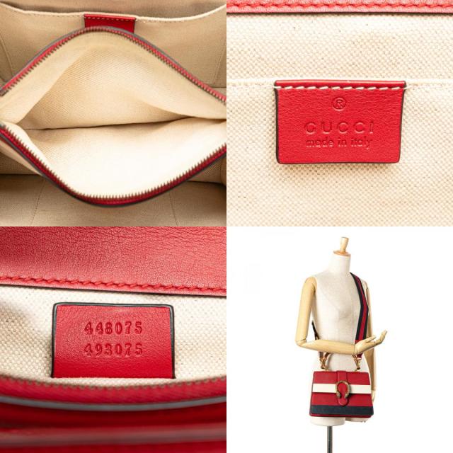 グッチ バンブー デュオニュソス ハンドバッグ ショルダーバッグ 2WAY 448075 レッド レザー レディース GUCCI 【中古】_9