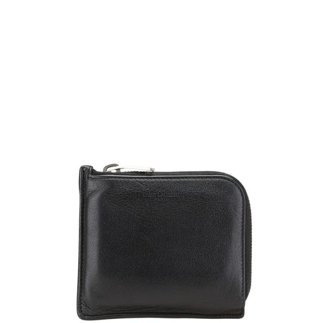 サンローラン L字ファスナー ケース 396277 ブラック レザー レディース SAINT LAURENT 【中古】