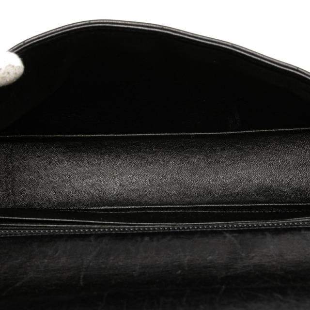 シャネル チョコバー ショルダーバッグ ブラック ラムスキン フェイクパール レディース CHANEL 【中古】_7
