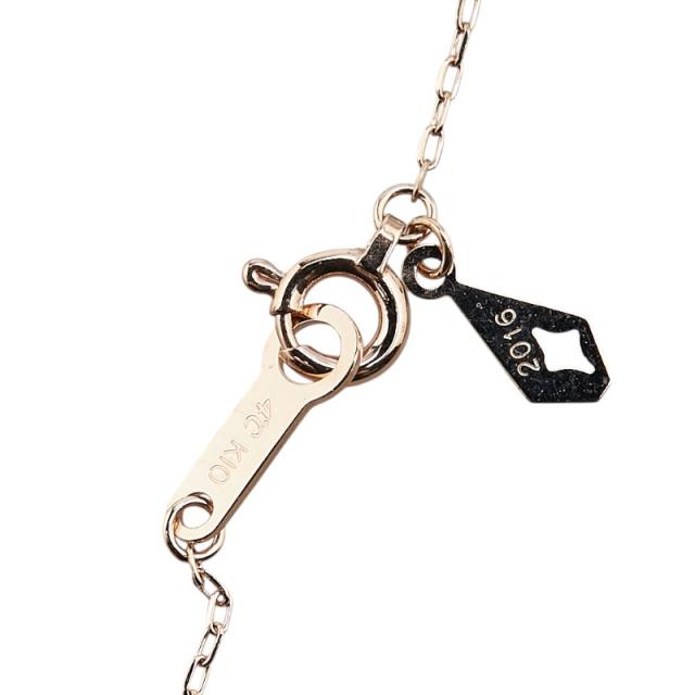 4℃　ハート　ダイヤネックレス　K10PG　ヨンドシー　華奢　シンプル 4℃ ヨンドシー K10PG ダイヤモンド ハートモチーフ ネックレス ピンク