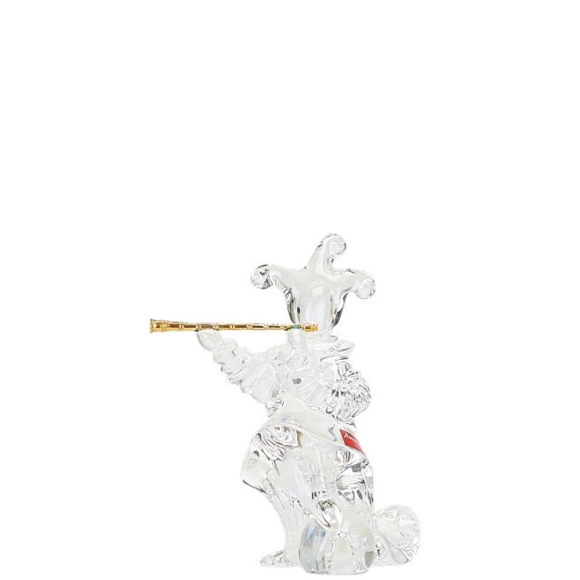 バカラ Jean Boggio ピエロ ペーパーウェイト クリア ガラス メッキ レディース Baccarat 【中古】