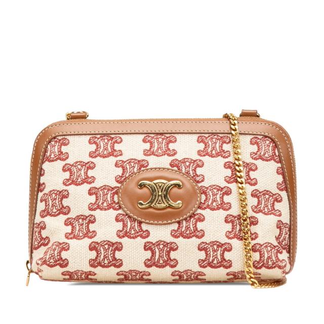 CELINE ショルダーバッグ ベージュ/ブラウン CELINE ショルダーバッグ