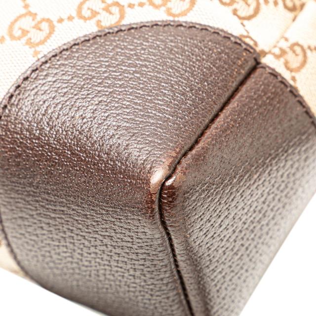 グッチ GGキャンバス 斜め掛け ショルダーバッグ 114273 ブラウン キャンバス レザー レディース GUCCI 【中古】 ショルダーバッグ