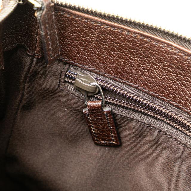 グッチ GGキャンバス 斜め掛け ショルダーバッグ 114273 ブラウン キャンバス レザー レディース GUCCI 【中古】 ショルダーバッグ