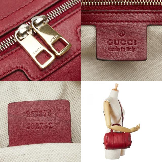 グッチ マイクロ グッチシマ ハンドバッグ ショルダーバッグ 2WAY 269876 レッド レザー レディース GUCCI 【中古】_9