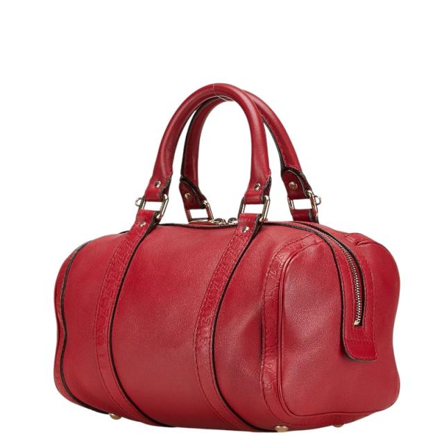 グッチ マイクロ グッチシマ ハンドバッグ ショルダーバッグ 2WAY 269876 レッド レザー レディース GUCCI 【中古】_1
