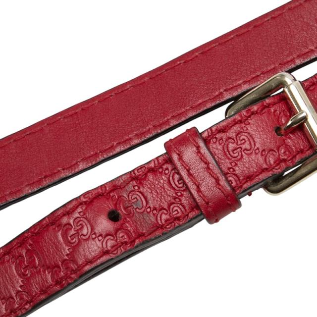 グッチ マイクロ グッチシマ ハンドバッグ ショルダーバッグ 2WAY 269876 レッド レザー レディース GUCCI 【中古】_3