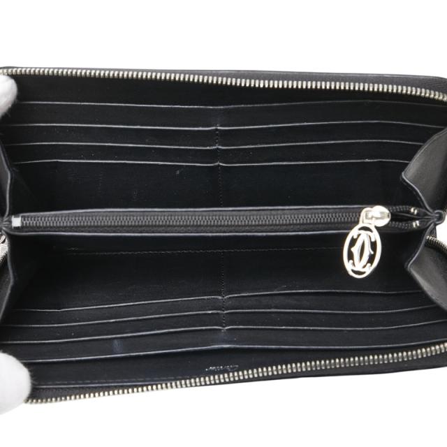 カルティエ ハッピーバースデー ラウンドファスナー 長財布 ブラック