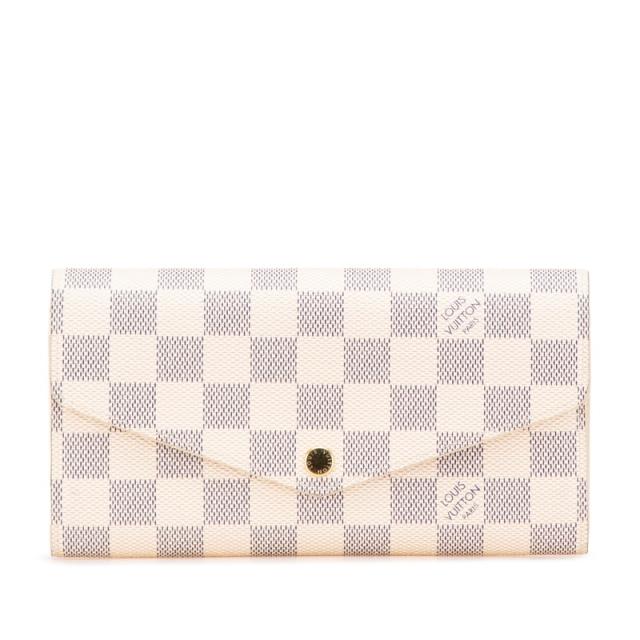 LOUISVUITTON、ルイヴィトン、ダミエ、ホワイト、アズール、長財布