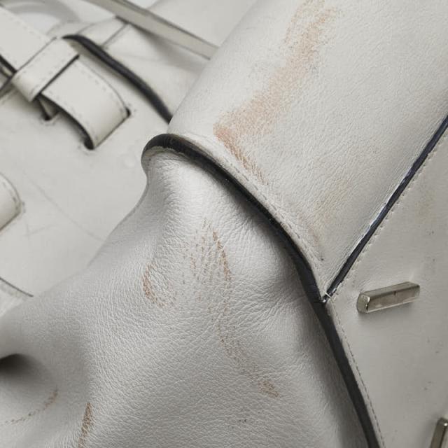 ロエベ アナグラム ハンモック スモール ハンドバッグ ショルダーバッグ 2WAY ホワイト レザー レディース LOEWE 【中古】_4