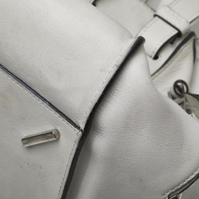 ロエベ アナグラム ハンモック スモール ハンドバッグ ショルダーバッグ 2WAY ホワイト レザー レディース LOEWE 【中古】_5