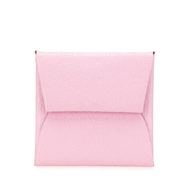 エルメス バスティア ケース モーヴシルベストル ピンク シェーブル レディース HERMES 【中古】