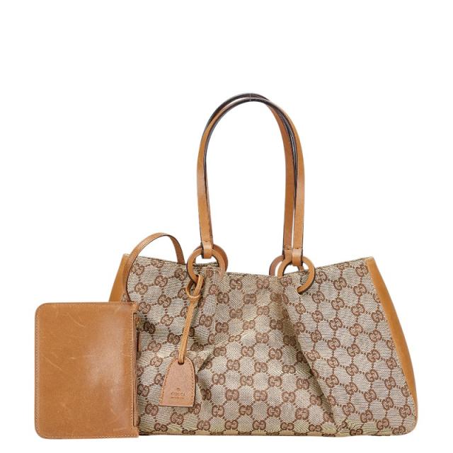 GUCCI トートバッグ ベージュ/ブラウン