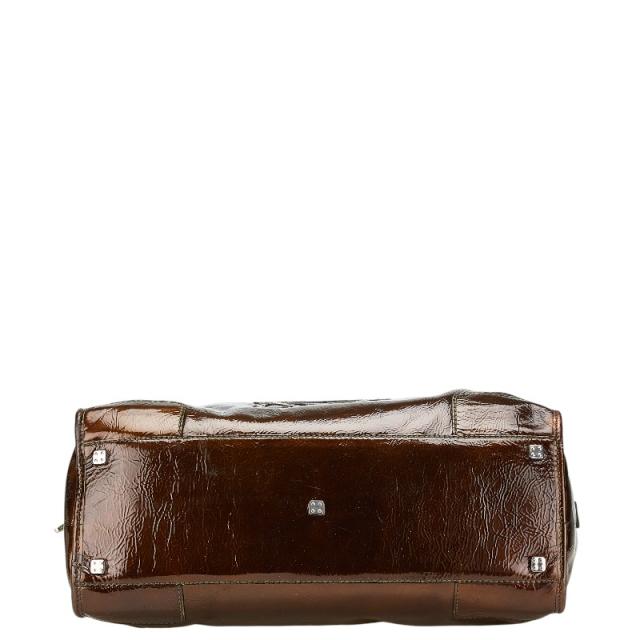 LOEWE】ハンドバッグ アマソナ36 アナグラム ゴールド金具 ブラウン