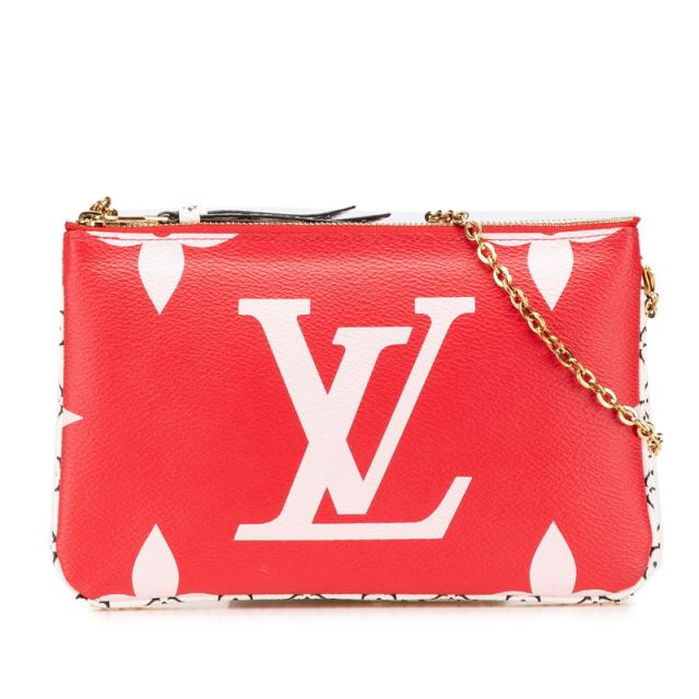 ルイ ヴィトン モノグラム ジャイアント ポシェット ドゥーブル ジップ チェーン ショルダーバッグ M67561 LOUIS VUITTON 【中古】
