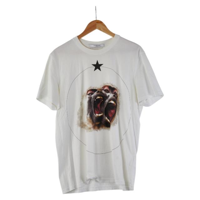 ジバンシー 16AW モンキーブラザーズ 半袖Ｔシャツ サイズ:L ホワイト コットン メンズ Givenchy 【中古】