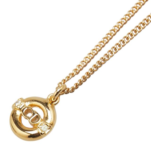 ディオール CDロゴ ネックレス ゴールド メッキ レディース Dior