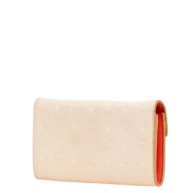 MCM 長財布ベージュピンク エム シー エム ヴィセトス チェーン